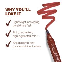Palladio Lip Stain, Hydrating and Waterproof Formula, Matte Color Look, Longlasting All Day Wear Lip Color, Smudge Proof Natural Finish, Precise Chisel Tip Marker, Mocha Cream - Image 5