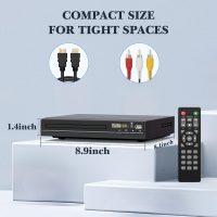 DVD Player for TV - All Region Free DVD Player with HDMI/RCA Output Cable Included - 1080P Upscaling, USB Input, Breakpoint Memory, CD Player for Home - Image 8
