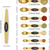 Magnetic Measuring Spoons Set Stainless Steel with Leveler, Stackable Metal Tablespoon Measure Spoon for Baking, Measuring Cups and Spoon Set Kitchen Gadgets Apartment Essentials Fits in Spice Jars - Image 2
