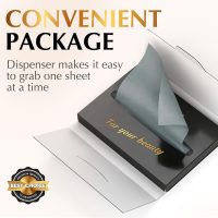Natural Oil Blotting Sheets for Face with Bamboo Charcoal - 25% Larger - 3pk/300 Makeup Friendly Oil Absorbing Sheets for Face - Easy Dispensing Blotting Papers - Image 7