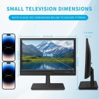 Feihe 14 inch Small Kitchen TV with Digital ATSC Tuner, Built-in TV Stand and Remote Control, HDMI, USB, TF,Hearphone Port for Kitchen/Bedroom/RV/Camping - Image 2