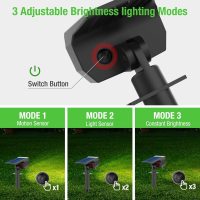 nipify Solar Lights Outdoor Waterproof, Motion Sensor Spot Lights- 4 Pack/56 LED/3 Modes Solar Powered Spotlights 2-in-1 Auto On/Off Landscape Lighting for Outside Yard Wall Garden, Cool White - Image 3