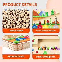 Montessori Toys,Magnetic Color and Number Maze,Wooden Toys for Ages 2-4,Toddler Fine Motor Skills Toys for Boys Girls - Image 6