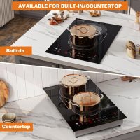 Empava Double/Dual Induction Cooktop 2 Burner, Shatter-proof Flat Glass Top, Bridge-SYNC, 3 Preset Modes, Bulit-in/Countertop, 110~120 Volt Plug in Electric Stove for Kitchen, RV, Outdoor Camping - Image 2