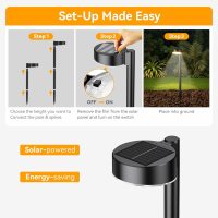8 Pack Solar Pathway Lights Outdoor, 12 Brighter LED Solar Lights Outdoor Waterproof, Up to 12 Hrs Modern Path Light for Yard Garden Walkway Driveway Lawn (8 Pack) - Image 6