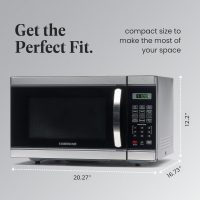 Farberware Countertop Microwave 1000 Watts, 1.1 Cu. Ft. - Microwave Oven With LED Lighting and Child Lock - Perfect for Apartments and Dorms - Easy Clean Stainless Steel - Image 4