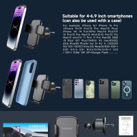 Car Phone Mount for Air Vent & Dashboard, Universal Clip Holder with 360° Rotation, One-Button Release Car Phone Holder Compatible iPhone Samsung Google Smartphones, Truck Car Accessories - Image 7