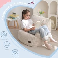MAXYOYO Kids Bean Bag Chair, Stuffed Toddler Bean Bag Sofa with Filler Bean Bag Chair for Boys and Girls, Lazy Sofa with Pocket Floor Chair for Gaming, Reading, Beige - Image 7