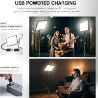 2-Pack LED Video Light Kit, NiceVeedi Studio Light, 2800-6500K Dimmable Photography Lighting Kit with Tripod Stand&Phone Holder, 73" Stream Light for Video Recording, Game Streaming, YouTube - Image 5