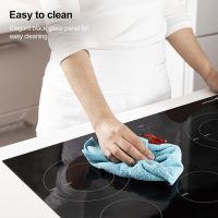 AMZCHEF 30 Inch 8400W 5 Burner Electric Cooktop, Drop-in Ceramic Glass Cooktop, 16 Power Levels, 85% Heat Efficiency, Child Lock, Timer, 220-240V, Hard Wire, No Plug - Image 3
