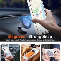 Temdan Magnetic Compatible with iPhone 14 Case/iPhone 13 Case,[Built-in Invisible Kickstand][Compatible with MagSafe][Military Grade Shockproof] Slim Translucent Matte Phone Case for iPhone 14/13 6.1" - Image 6