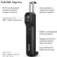 FLIR Edge Pro - Wireless Bluetooth Thermal Imaging Camera for Smartphones, Compatible with All iOS and Android Devices, 320x240 Super Resolution (160x120 Native IR) - Image 3
