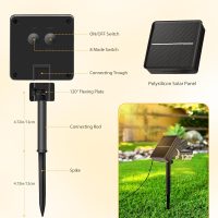 Brightown 2 Pack Solar String Lights for Outside, 92Ft 240 LED Solar Lights Outdoor Waterproof with 8 Modes, Solar Outdoor String Light for Patio Yard Tree Garden Party Decorations, Warm White - Image 8