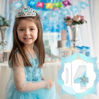 Sky Blue Frozen Themed Birthday Candles, Snowflake Number Candles for Kids Adults Birthday Party Supplies, 2.76 inch Number 4 Candle Cake Topper Decorations (Number 4) - Image 4