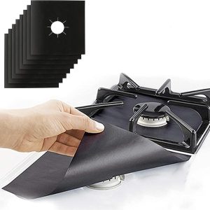 Gas Stove Burner Covers by Linda’s Essentials (10 Pack) - Extra Thick Non-Stick Reusable Stove Covers, Heat Resistant Gas Range Protectors, StoveTop Accessories to Keep Range Clean