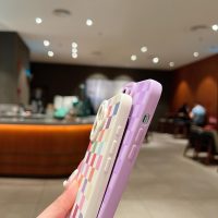 Compatible with iPhone 15 Case Cute Checkered Pattern Design for Girls Women, Soft Silicone Shockproof Protective Designed for iPhone 15 Case-Colorful - Image 4
