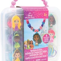 Disney Princess Necklace Activity Case – Jewelry Making Kit with Beads, Charms & Strings – Create Custom Princess Necklaces – Craft Gift for Girls Ages 3+ – Portable Storage Case Included - Image 3