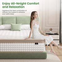 King Mattress, 14 Inch Hybrid Mattress in a Box, Memory Foam and Individual Pocket Springs, Innerspring Medium Firm for Pressure Relief, Edge Support, Comfy and Breathable, CertiPUR-US - Image 7