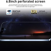 14PROMA X Unlocked Cell Phone,Long Battery Life 6.82" HD Screen Unlocked Phones,Android14 16+512GB Smartphone with 128G Memory Card,Dual SIM/Fingerprint Lock/Face ID/GPS (Blue) - Image 4