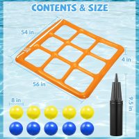 Pool Toys Games Set- Tic-Tac-Toe Inflatable Pool Toy with 10 Balls - for Adults Teens Kids 2-10 Players - Image 5