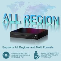 Compact DVD Player, HDMI DVD Players for TV with USB Input, All Region Free Disc Player, Support NTSC/PAL System HD 1080P with HDMI & AV Cable and Remote Control - Image 4
