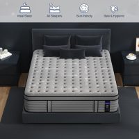DIFAME 16 Inch Queen Size Mattress, Firm Hybrid Mattress Queen in a Box With Gel Memory Foam, Individually Pocket Spring, Breathable & Cooling Fabric, Pressure & Back Pain Relief, Upgrade Edge Support - Image 5