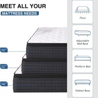 Queen Size Mattress, 12 Inch Hybrid Memory Foam Queen Mattress in a Box, Pressure Relief, Medium Firm, CertiPUR-US - Image 5