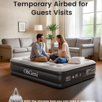 OhGeni Air Mattress Queen with Built in Pump, Inflatable Blow Up Mattress 18 Raised Comfort,Upgraded Surface Portable Mattress, Air Bed for Camping, Home and Guest, Colchone Inflable, 650 lbs Max - Image 6