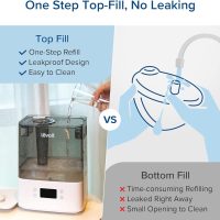 LEVOIT Smart Humidifiers for Bedroom Large Room Home,(6L) Cool Mist Top Fill Essential Oil Diffuser for Baby & Plants,Smart App & Voice Control, Rapid Humidification & Auto Mode-Quiet Sleep Mode, Gray - Image 8