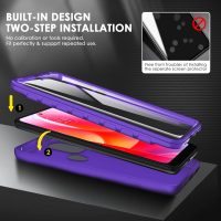 for Moto G Play 2023 | Moto G Pure | Moto G Power 2022 Case: Shockproof Silicone Protective Phone Case with Built-in Screen Protector - Slim Dual Layer Rugged Drop Proof TPU Protection Cover,Purple - Image 6