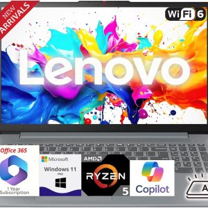 Lenovo New Business Ideapad Laptop with Microsoft Office, AMD Ryzen 5 5625U (Outperforms i7-1260U), 15.6" FHD TN Anti-Glare Display, 16GB RAM, 1TB SSD, Backlit Keyboard, Windows 11 Pro, WOWPC USB