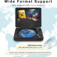 9.5" Portable DVD Player with Bluetooth, Support 1080P Video, MP4 Formats, 7.5" Swivel HD Screen, 5 Hours Work Time, Car DVD Player for Kids and Car, Sync TV, Support TF Card/USB 1000G, Regions Free - Image 3