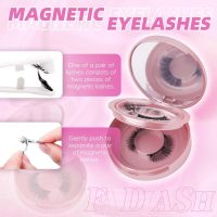 FADLASH Magnetic Eyelashes Natural Look 2 Pairs Fluffy False Eyelashes Reusable Magnetic Lashes Kit with Applicator No Glue Needed Easy to Wear and Remove (604+079) - Image 4