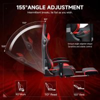 GTPLAYER Gaming Chair with Bluetooth Speakers, Adjustable Backrest and Height, 3D Armrests, Footrest, Ergonomic Computer Chair for Gamers (Brick Red) - Image 5