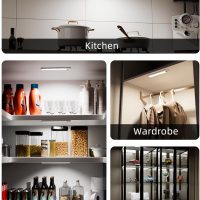 EZVALO 5 Pack Under Cabinet Lighting, Rechargeable Motion Sensor Light, LED Closet Lights Wireless, 5700K Dimmable, Timer, Magnetic, with Remote Control for Kitchen, Closet, Stair - Image 6