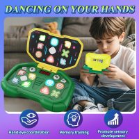 Handheld Dance Game,4 Mode,999 Level,Sensory Toys,Fast Puzzle Game,ADHD,Pop Fidget Toys for Kids Age 6-12,Birthday Gifts for Girls and Boys (Green) - Image 2