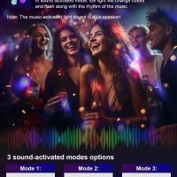 Luditek Sound Activated Party Lights with Remote DJ Lighting, Disco Ball Strobe Stage Light for Home Room Dance Parties Birthday Karaoke Stocking Stuffers New Years Eve Halloween Christmas Decorations - Image 5