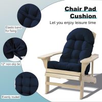 Adirondack Chair Cushion, Rocking Chair Cushion 44x19.4x4 inch, High Back Patio Cushions of Upper and Lower with Ties, Sunscreen and Fade-Resistant (Dark Blue, 2) - Image 2