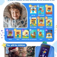 Smart Phone for Kids Toys Age 4-6, Christmas Birthday Gifts Dinosaur Toddler Toys for Boys 5-7, Touchscreen Dual Camera Kids Cell Phone for Boys Age 8-10, with Games,SD Card,Screen Protector - Image 7