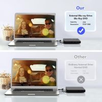 External Blu-ray Drive, 5-in-1 USB 3.0 & Type-C BD Reader, DVD/CD Burner with Dual USB-A Ports, SD/TF Slots – Portable Blu-ray Player for Laptop PC, Windows/Linux/Mac OS Compatible (5 in 1) - Image 6