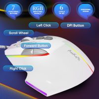 Gaming Mouse, Wired Gaming Mouse with RGB Backlit, 7200DPI Adjustable, PC Gaming Mice with 7 rogrammable Macro Buttonsg, Ergonomic Mouse Gamer for PC, Desktop, Mac，Laptop, Chromebook. - Image 2