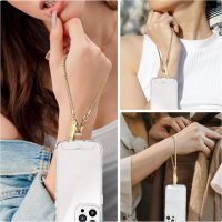 Phone Chain Wristlet Detachable Phone Strap Wrist with 1*Wrist Strap & 2* Tether Tabs for iPhone and Smartphones Gold - Image 6