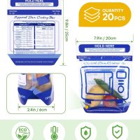 20 Pcs Microwave Steam Cooking Bags for Vegetables Microwave Steamer Bag with Stand-up Zipper Microwave Cooking Bags for Veggie Potatoes Meat Frozen Food Faster & Healthier - Image 2