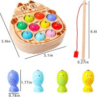 Montessori Magnetic Wooden Fishing Game for Toddlers 1-3 Years Old,Fine Motor Skills Early Learning Eyes Hands Cooperation Toy for Boys & Girls Great Birthday Gift - Image 5