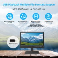 Feihe 14 inch Small Kitchen TV with Digital ATSC Tuner, Built-in TV Stand and Remote Control, HDMI, USB, TF,Hearphone Port for Kitchen/Bedroom/RV/Camping - Image 9