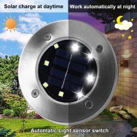 Solar Ground Lights, Waterproof Solar Garden Light, Upgraded Outdoor Garden Waterproof Bright in-Ground Light, Landscape Lights for Pathway,Yard,Deck,Lawn,Patio,Walkway (12 Pack White Light) - Image 2