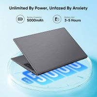 Laptop, 12GB LPDDR5 RAM 1TB SSD, Quad-Core N95 Processor Up to 3.4GHz, 15.6" FHD IPS Display, Office Pro Plus 2024, WiFi 5, Laptop Computer with Fingerprint for Students and Business, Gray - Image 5