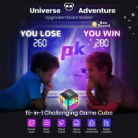 Rechargeable Game Handheld Cube - 15 Fun Brain & Memory Game with Score Screen - Christmas Easter Birthday Gifts for Boys Girls Ages 6-12+ Years Old - Toy Gift Idea for Kids Teens (Black) - Image 3