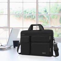 MOSISO Laptop Shoulder Bag, Computer Bag with 2 Raised&1 Flapover&1 Horizontal Pocket&Handle&Belt - Image 8