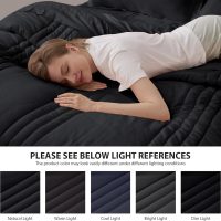 Queen Comforter Set Black - Bed in a Bag Queen Size 7 Pieces, Soft Bedding Set for All Seasons, Premium Queen Comforter Set with Comforter, Sheets, Pillowcases & Shams - Image 3